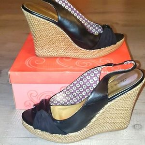 Charlotte Russe Black Wedges